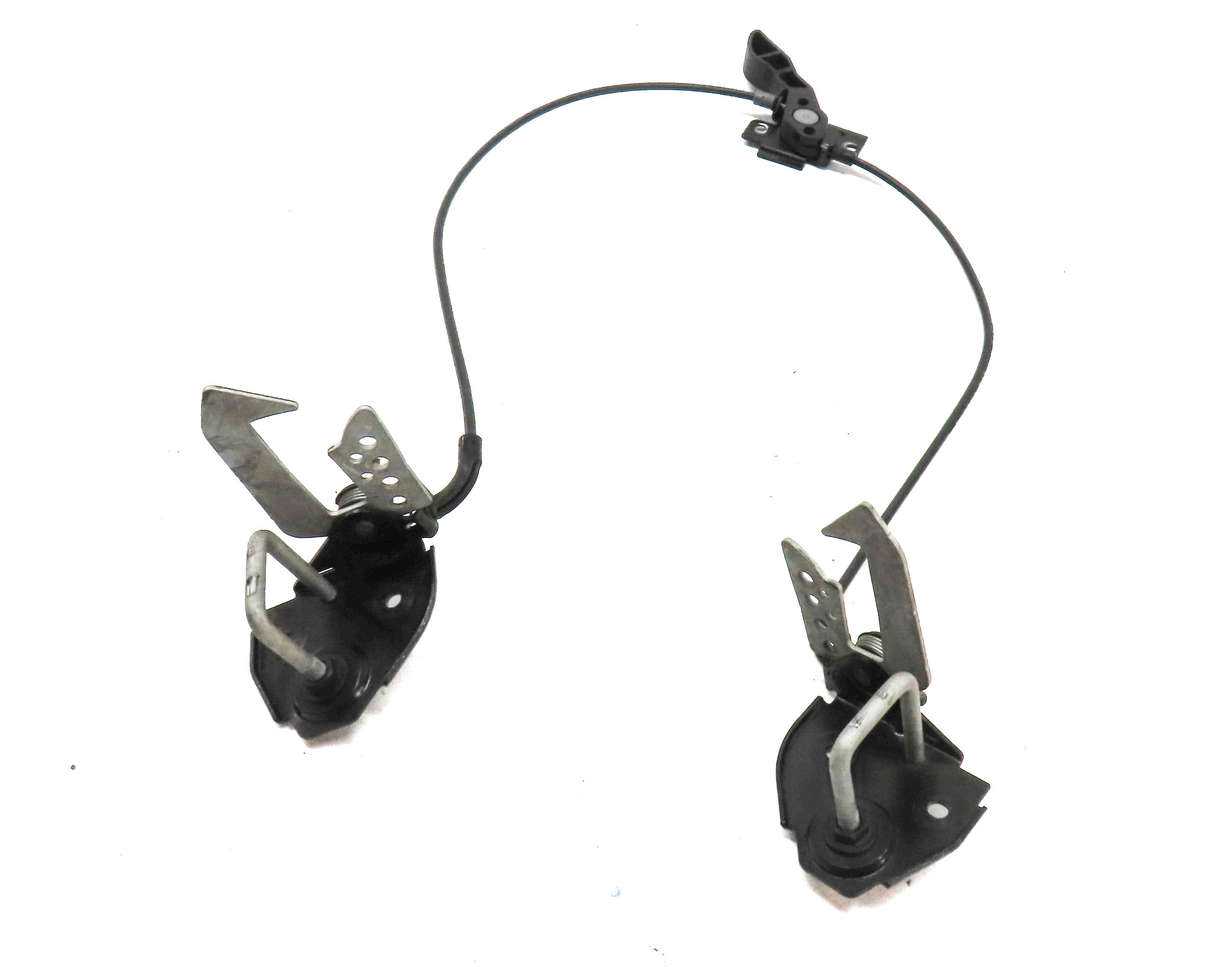 2011 BMW 740i (F02) FRONT LEFT & RIGHT UPPER HOOD BONNET LOCK LATCH SET/2 — exact item pictured